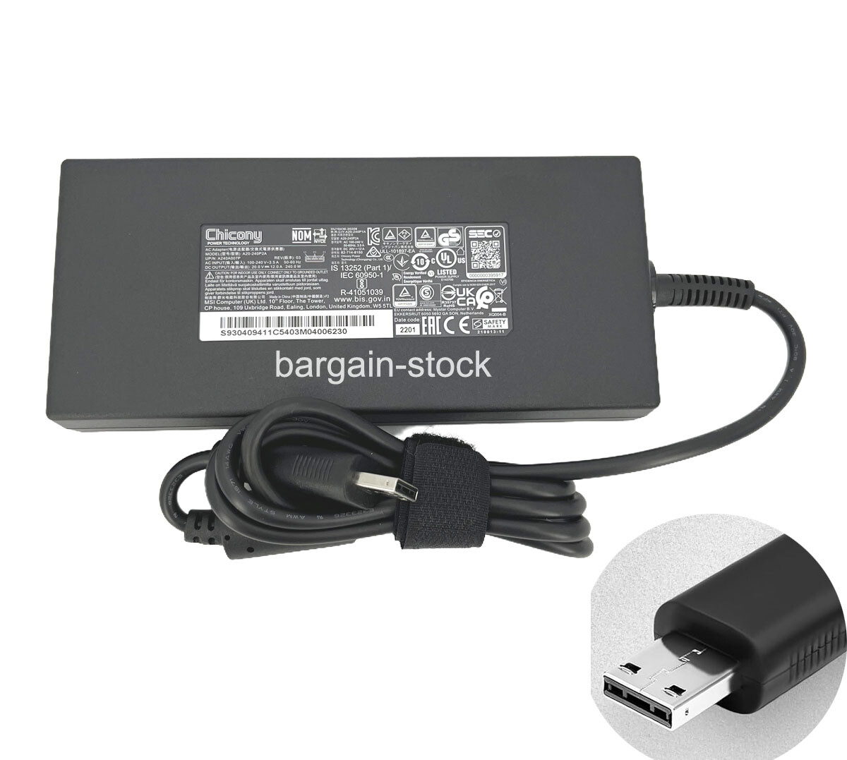 Original 240W 20V 12A AC Adapter Charger For MSI Creator A16 AI+ A3HVFG-038US