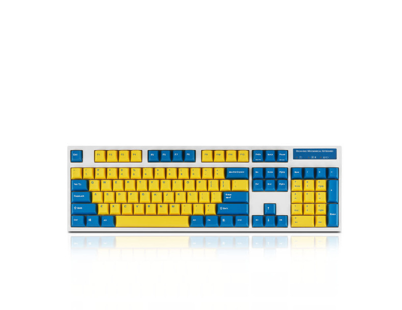 Leopold FC900RBT Mechanical Bluetooth Keyboard Swedish White 45g Red US