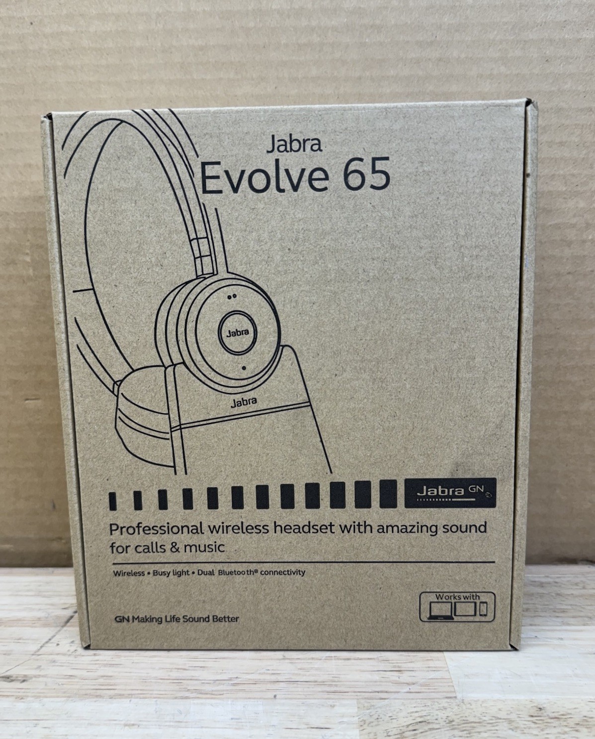 ✅NEW Jabra Evolve 65 MS Stereo Wireless Noise Cancel Mic Headphones 6599-823-309