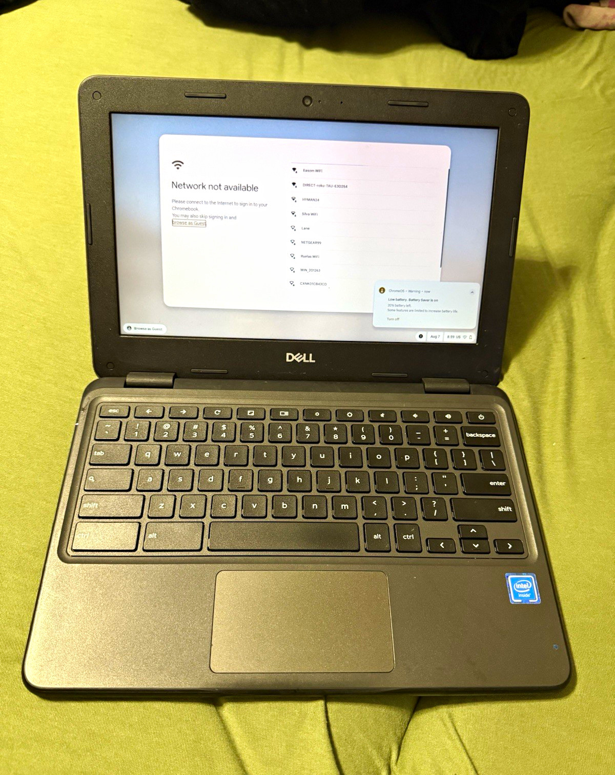 Dell Chromebook 3100 11.6" Intel Celeron 4GB 32GB eMMC Black Chrome OS