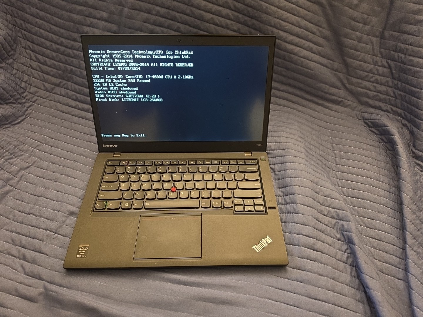 Lenovo ThinkPad T440s 14" Core i7-4600u 2.10GHz 12GB, Windows 10
