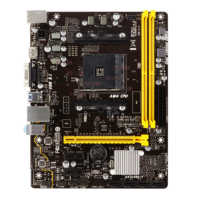 Biostar A320MH Motherboard AMD A320 Socket AM4 DDR4 Micro-ATX VGA USB 3.2 Ryzen