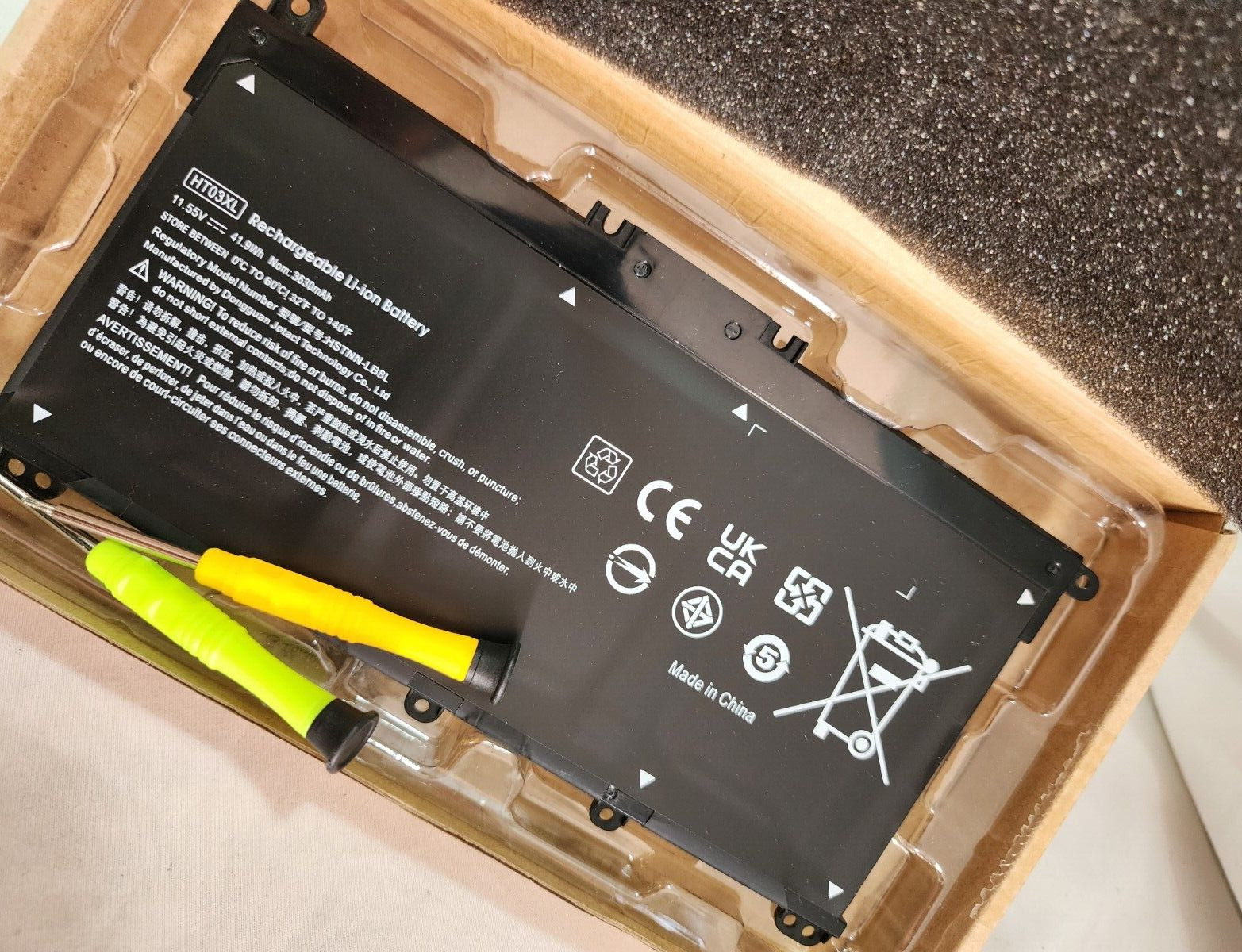 HT03XL Rechargeable Li-ion Battery 11.55V 41.9Wh 3630mAh