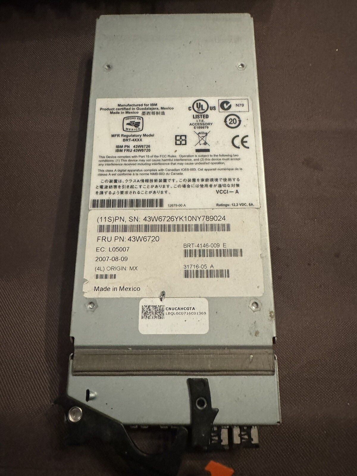 IBM 43W6720 43W6726 4GB INTELLIGENT PASS-THRU MODULE