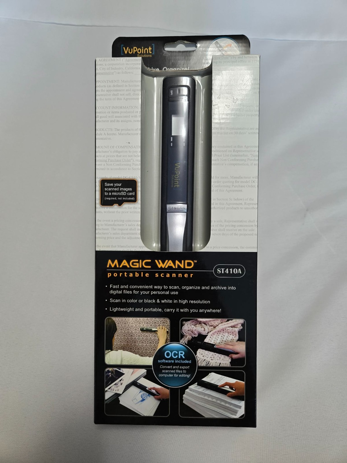 NEW VuPoint Solutions Magic Wand Digital Scan PDS-ST410-VP Portable Scanner