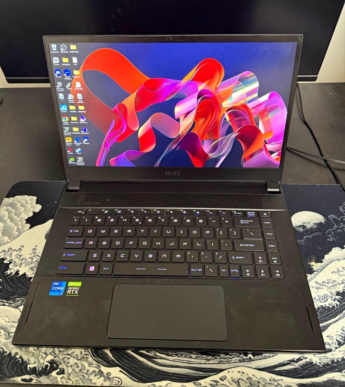 MSI Stealth 15.6" Gaming Laptop Core i7 RTX, Windows 11, Black, Backlit