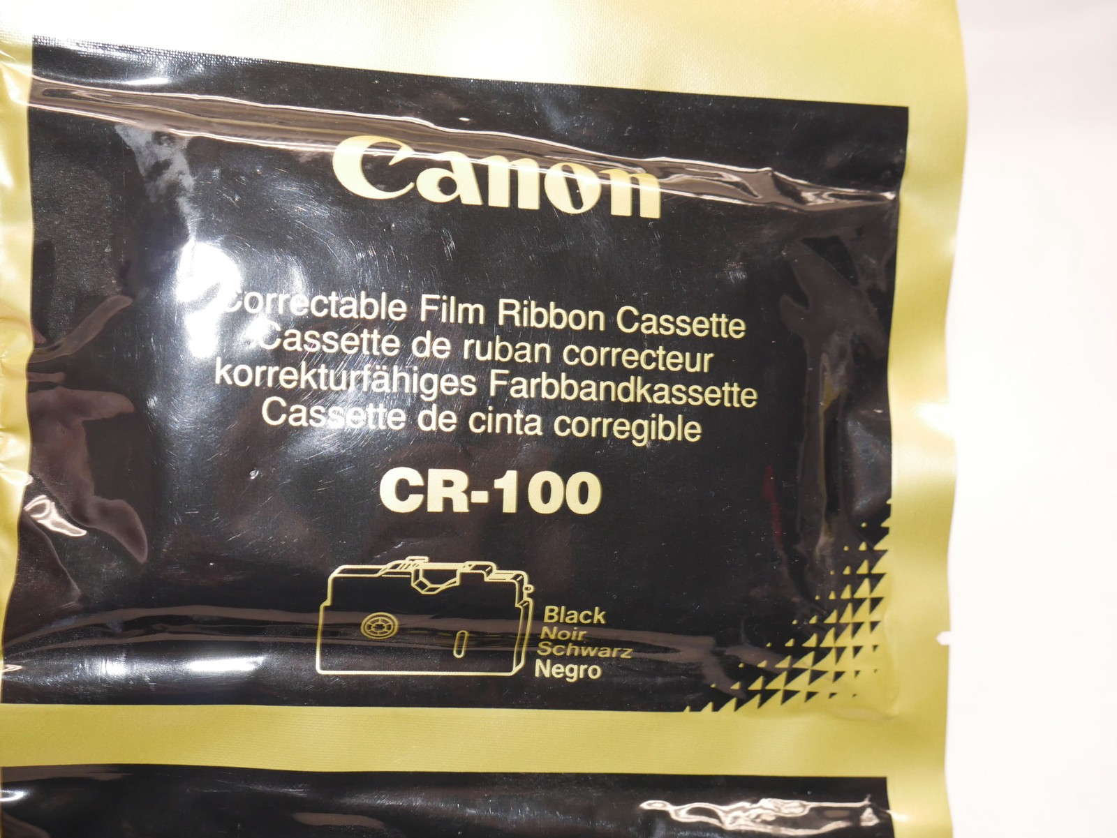 2 Canon CR-100 Correctable Film Ribbon Cassette Black new in package