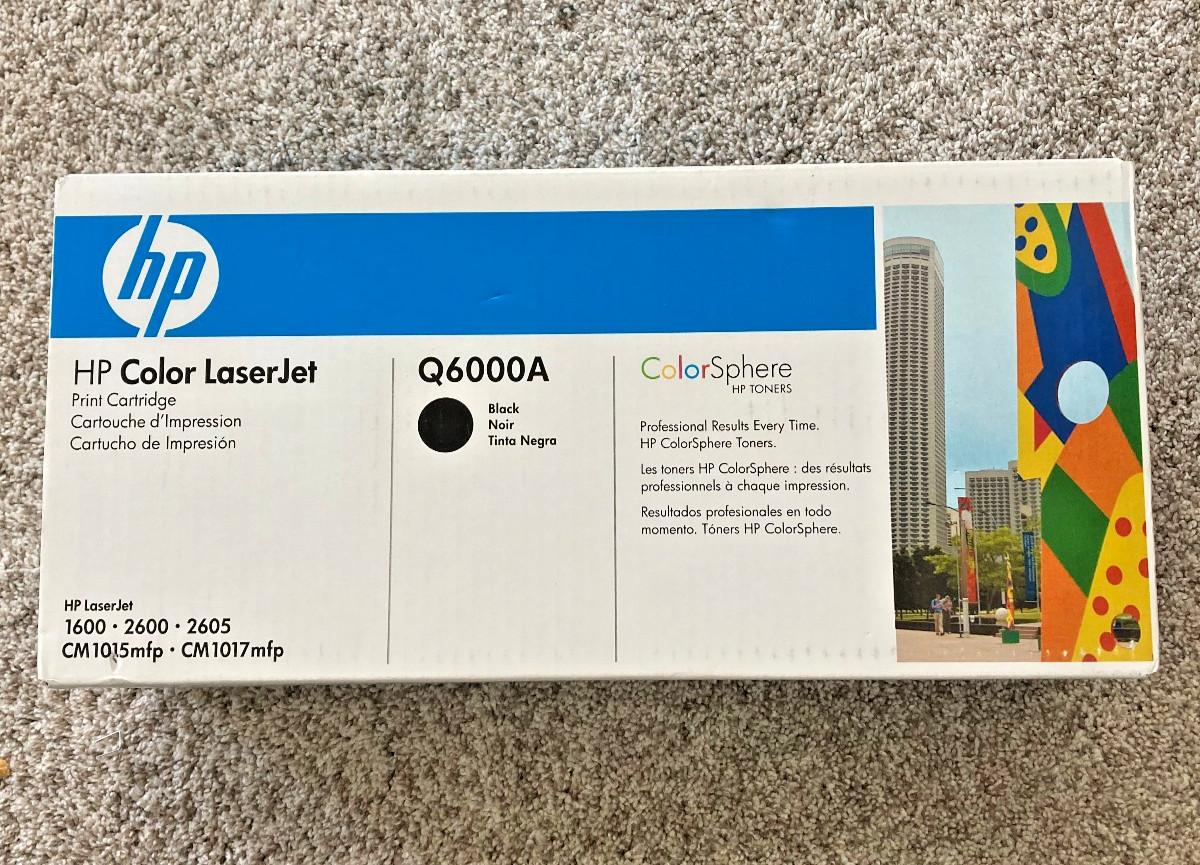 HP Color Laser Jet Q6000A Black Toner Cartridge NEW