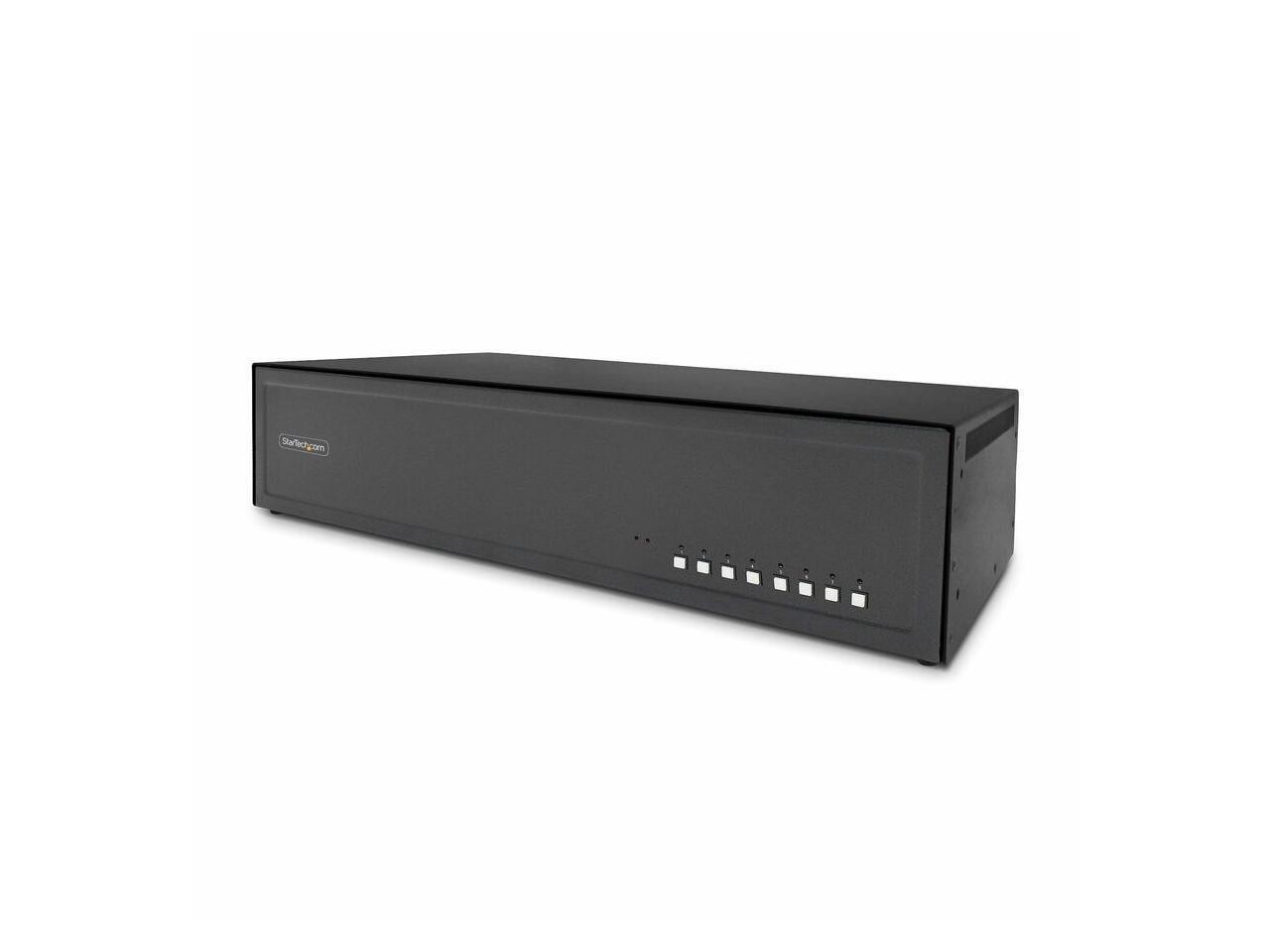 StarTech Secure 8-Port Dual-Monitor KVM Switch - DisplayPort - 4K 30Hz - NIAP 4.