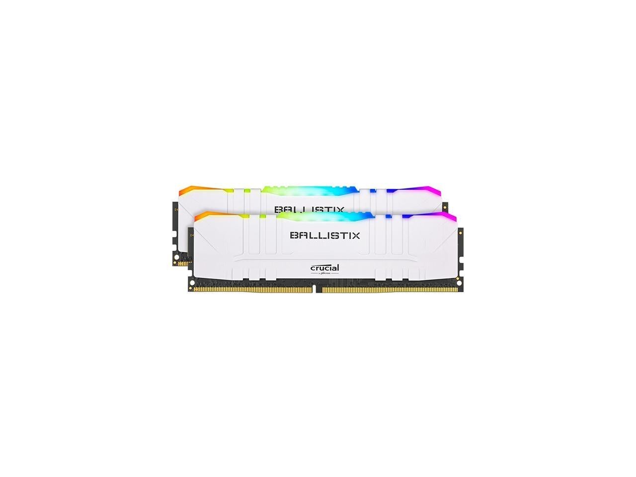 Crucial Ballistix RGB 3200 DDR4 DRAM Desktop Gaming Memory Kit 16GB(8Gx2)-WHITE