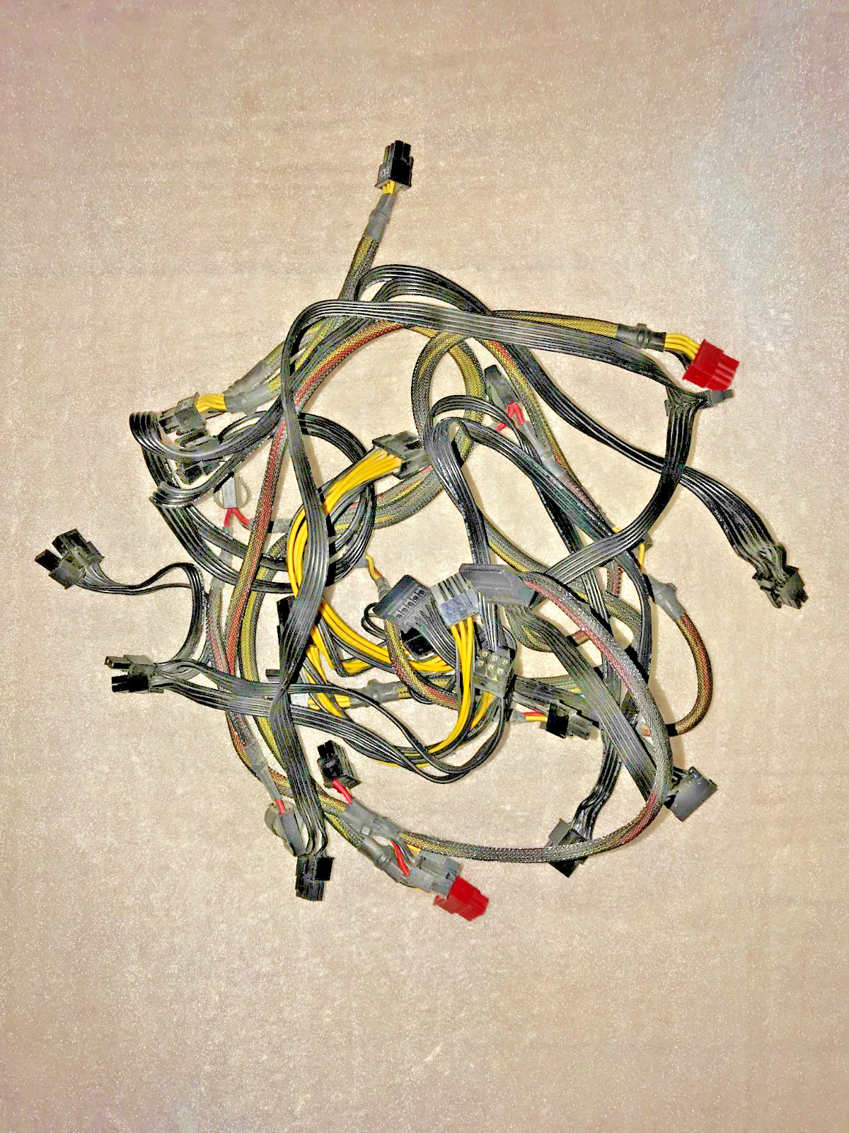 Lot of 9 Power Supply Cables – GPU/CPU/SATA/Molex from EVGA, Corsair,Thermaltake
