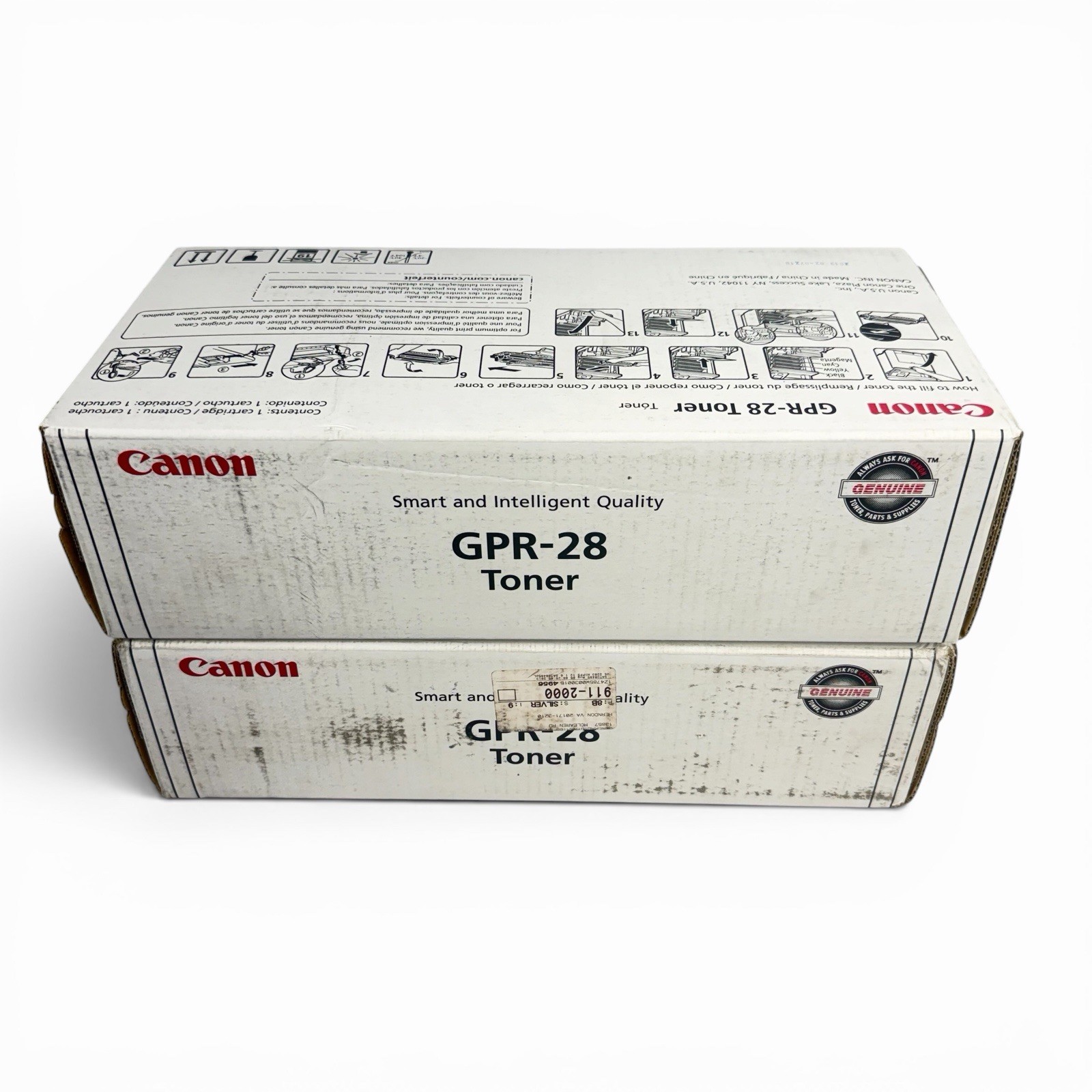 Lot of 2 Genuine Canon GPR-28 + GPR-20 Black Toner Cartridges OEM