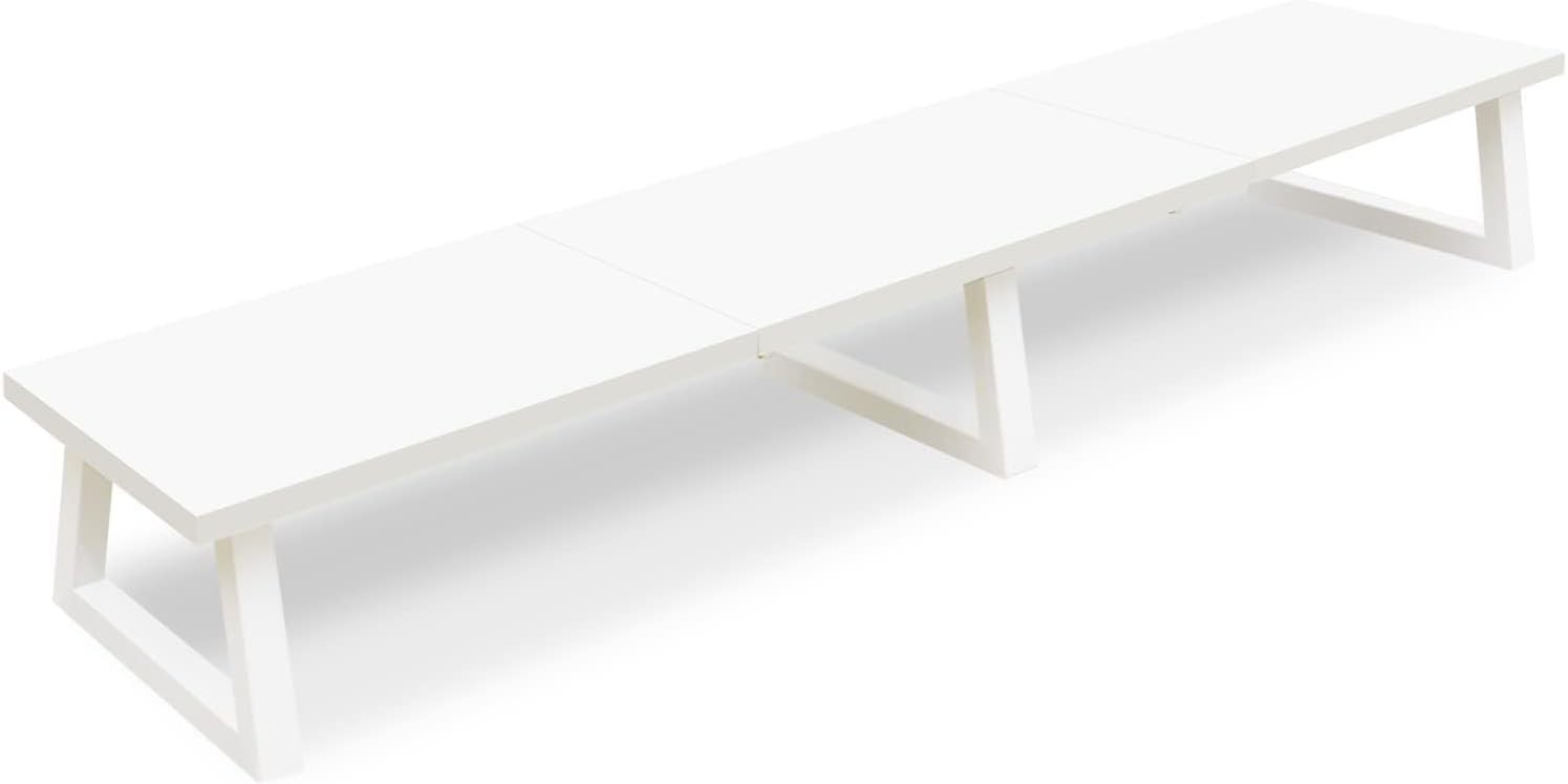 TEAMIX White Dual Monitor Riser for 2 Monitors,-42inch, Wood 42 inch, 