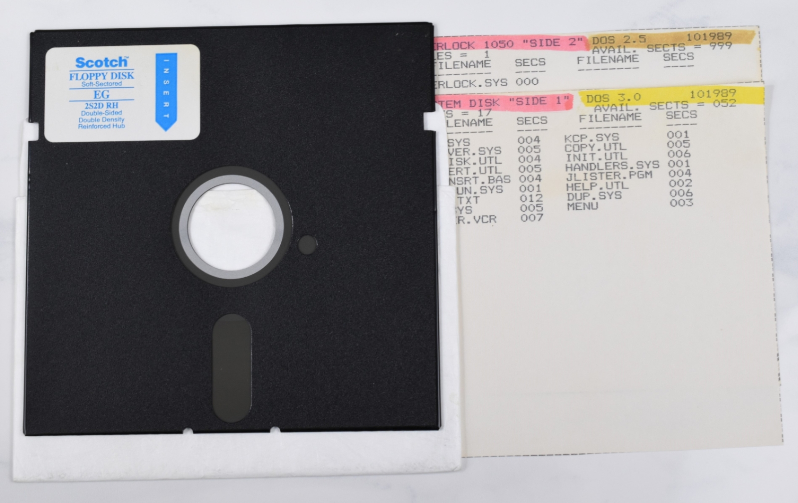 Vtg Scotch Computer Floppy Disk-Rare, Atari, Untested, As-Is (Sherlock 89)