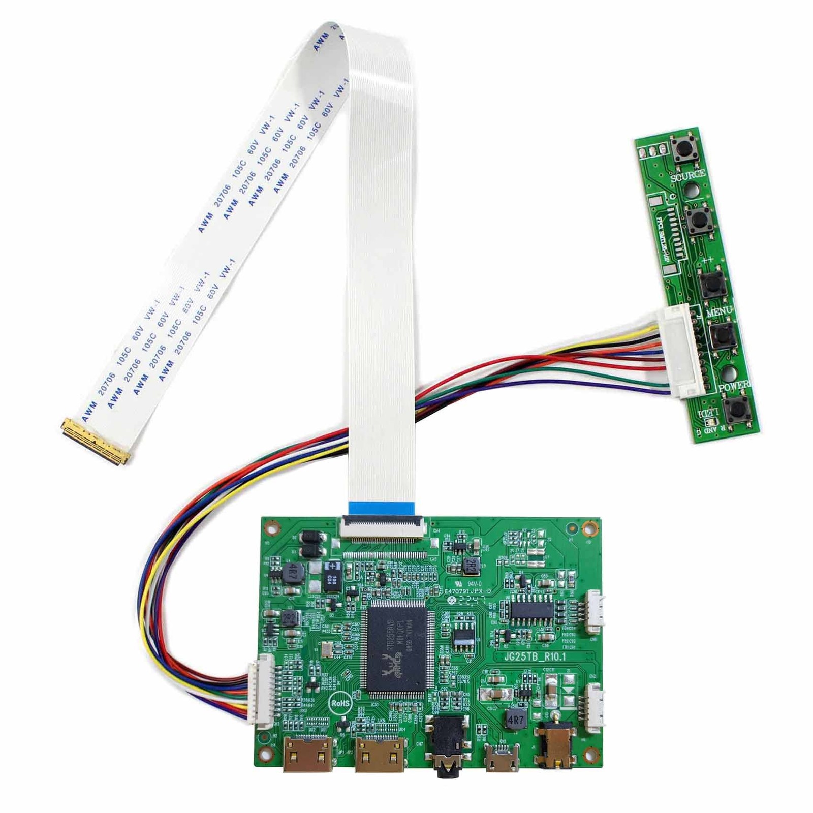 VSDISPLAY HD-MI Mini LCD Controller Board Work for 11.6 13.3 14 15.6 17.3 in 192