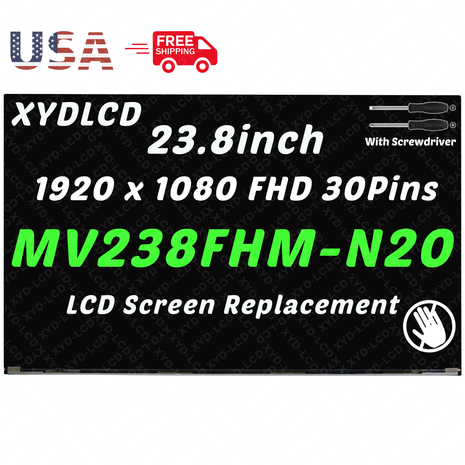 23.8" for HP EliteOne 800 G4 AIO LCD Non-Touch Screen Display Replacement FHD A+