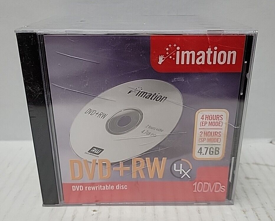 IMATION DVD+RW REWRITABLE DISC 10 DVDs