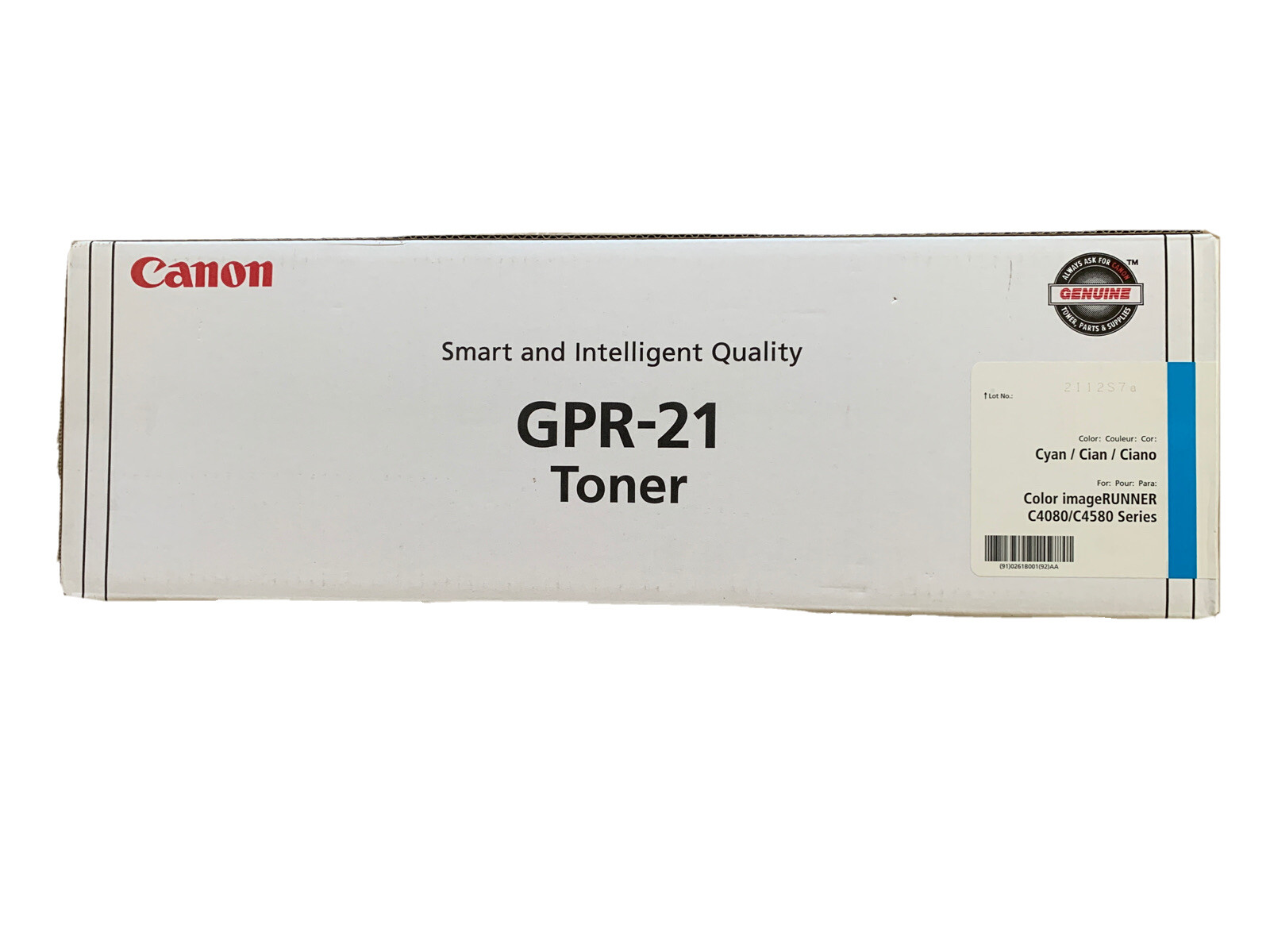 Canon GPR-21 Cyan Toner Cartridge 0259B001 Genuine New Sealed Box C4080 C4580