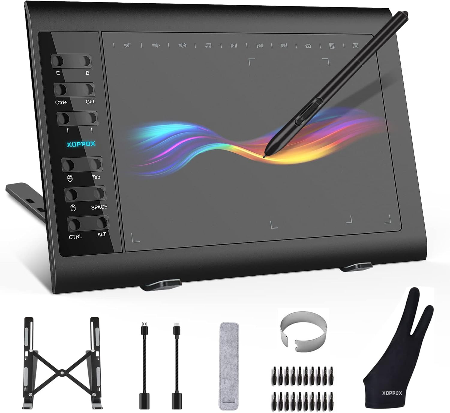 Tablet Grafica 10x6in Area Activa 8192 Niveles Pen  Bateria 12 Teclas PC Android