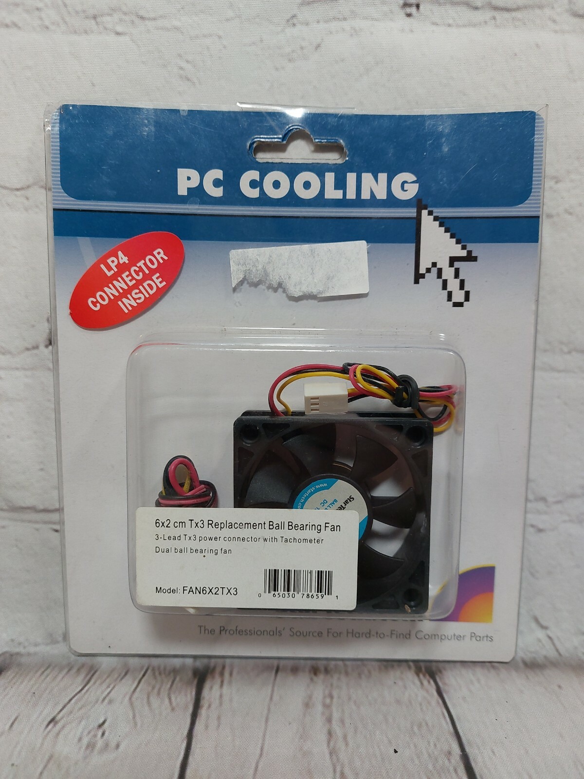 Startech Replacement 60x20mm Tx3 Cpu Cooler Fan - 6x2 cm w Molex PSU adapter