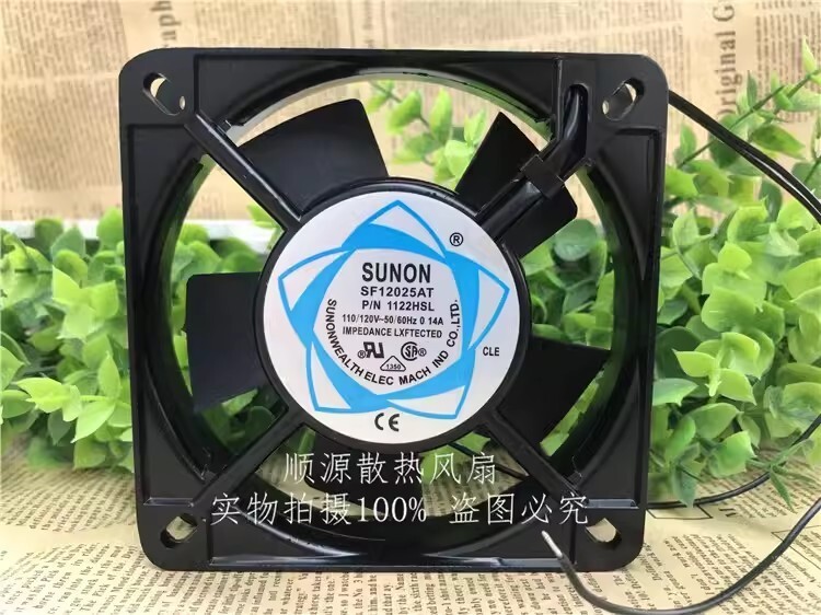 SUNON SF12025AT P/N 1122HSL 110V-120V 0.14A 110*110*25MM Bearing Cooling Fan