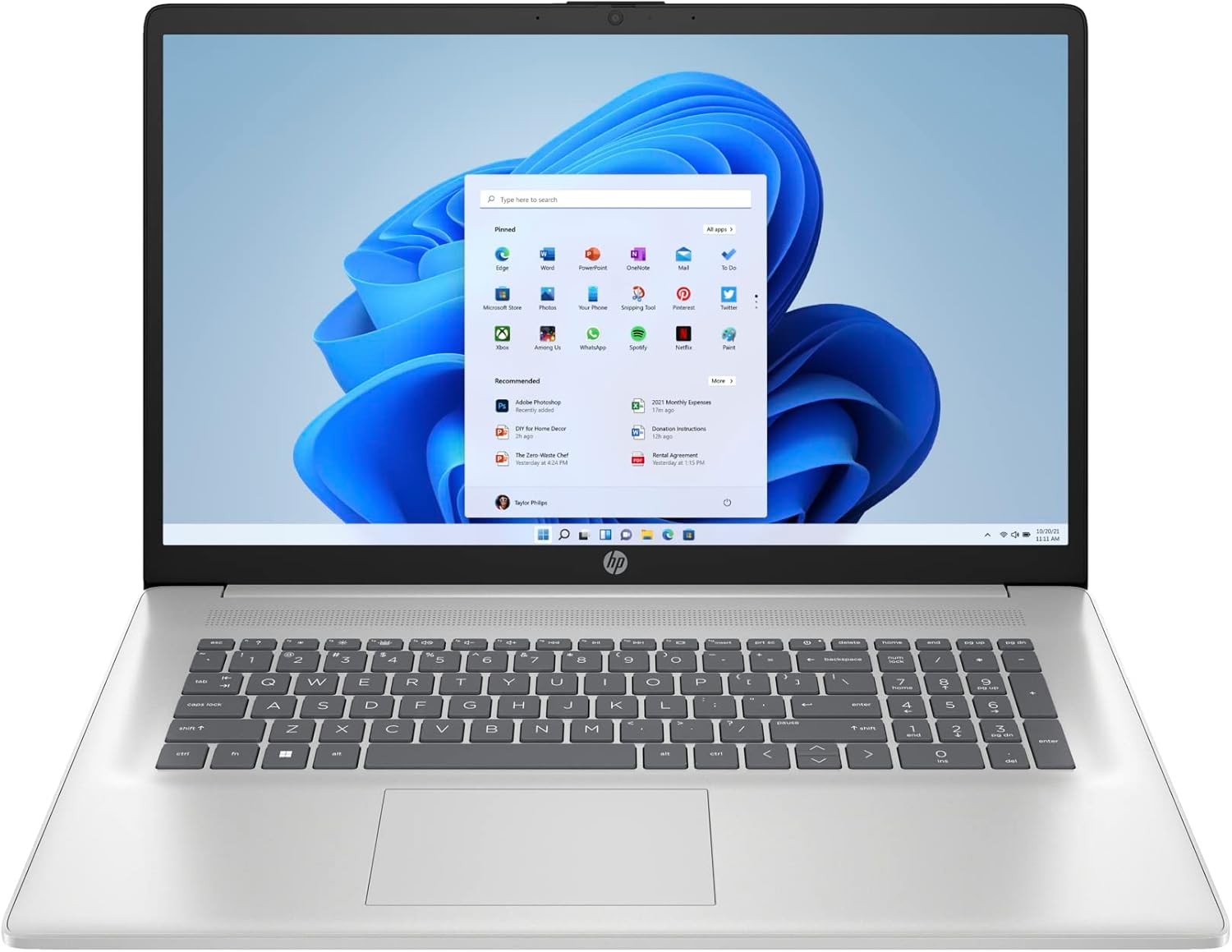 2023 HP 17-cn3034wm laptop i3-N305 17.3" FHD 8GB RAM 256GB SSD W11H - Silver