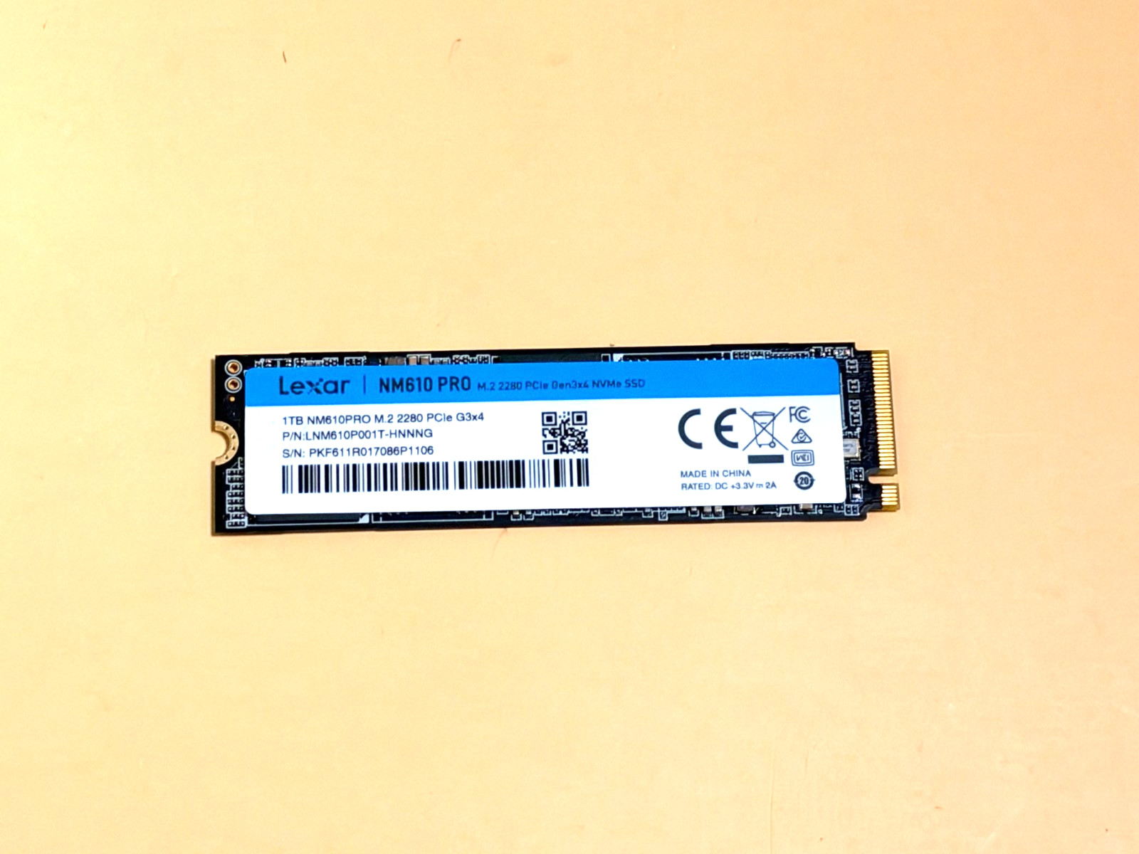 1TB SSD Lexar NM610 PRO M.2 2280 PCIe Solid State NVMe LNM610P001T-HNNNG - 07020