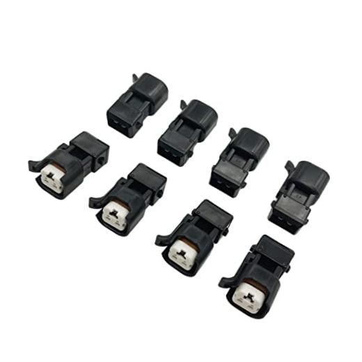 8pcs Fuel Injector Adapter Connector Kit Compatible with EV1 to USCAR EV6 &