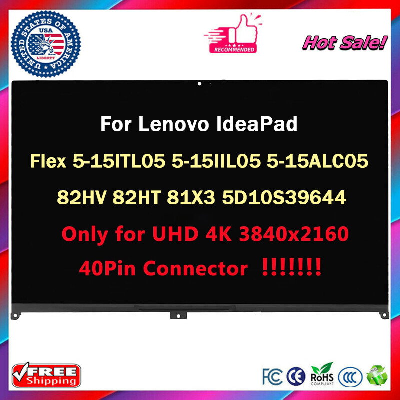 15.6" For Lenovo IdeaPad Flex 5-15IIL05 81X3 LCD Touch Screen 4K UHD 5D10S39644