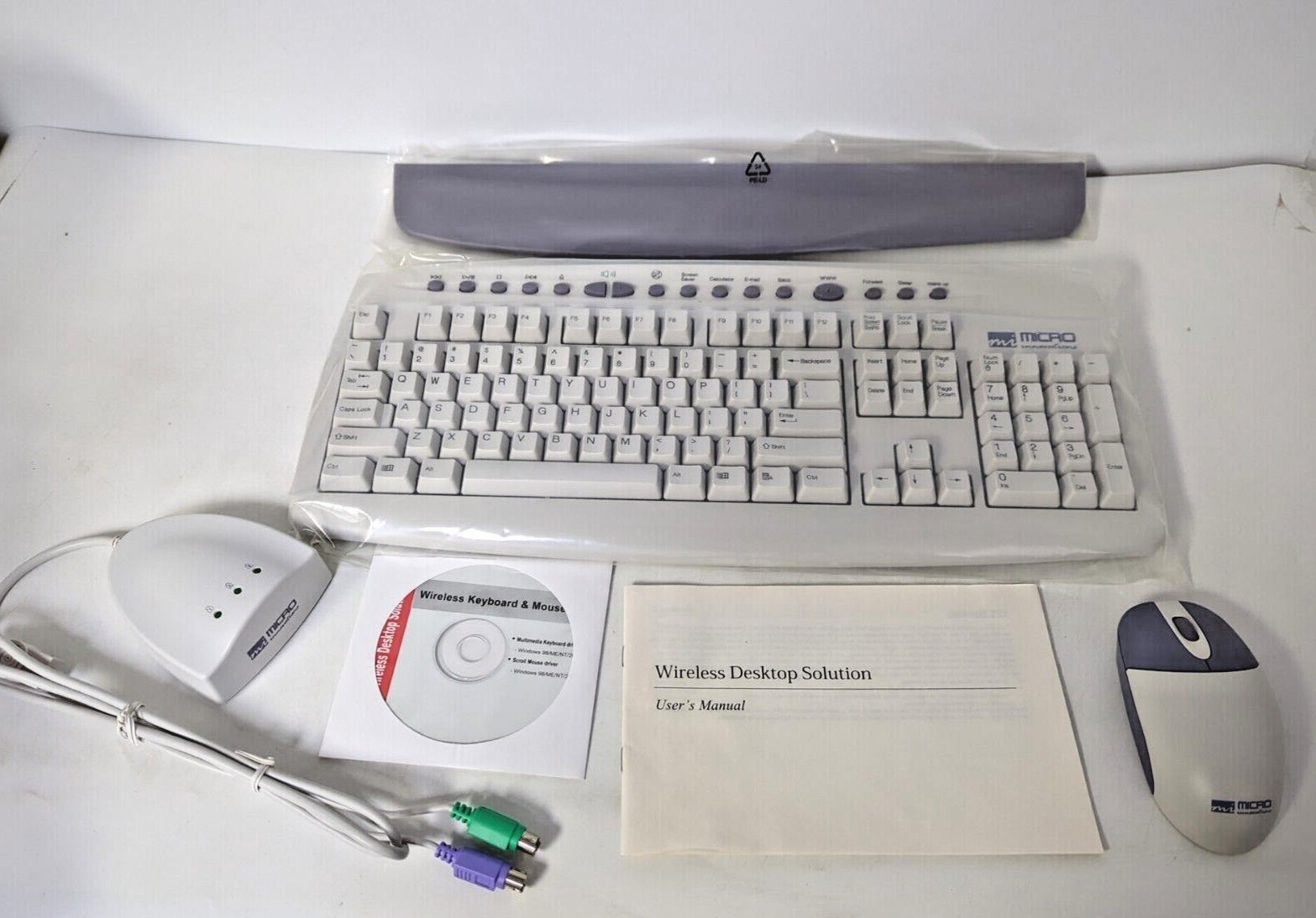 MI MICRO INNOVATIONS DESKTOP WIRELESS KEYBOARD  KB950W AND MOUSE K300B071-A