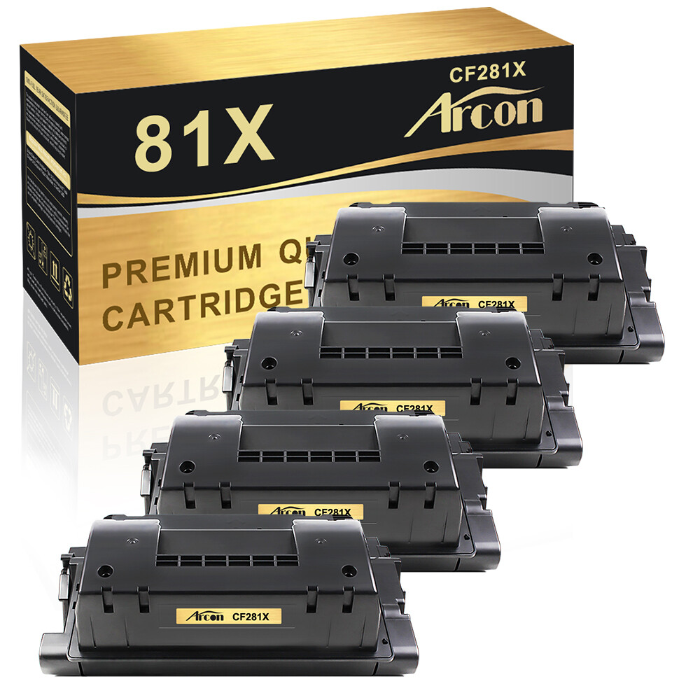 4PK CF281X 81X High Yield Toner for HP LaserJet Enterprise MFP M630dn M605x INK