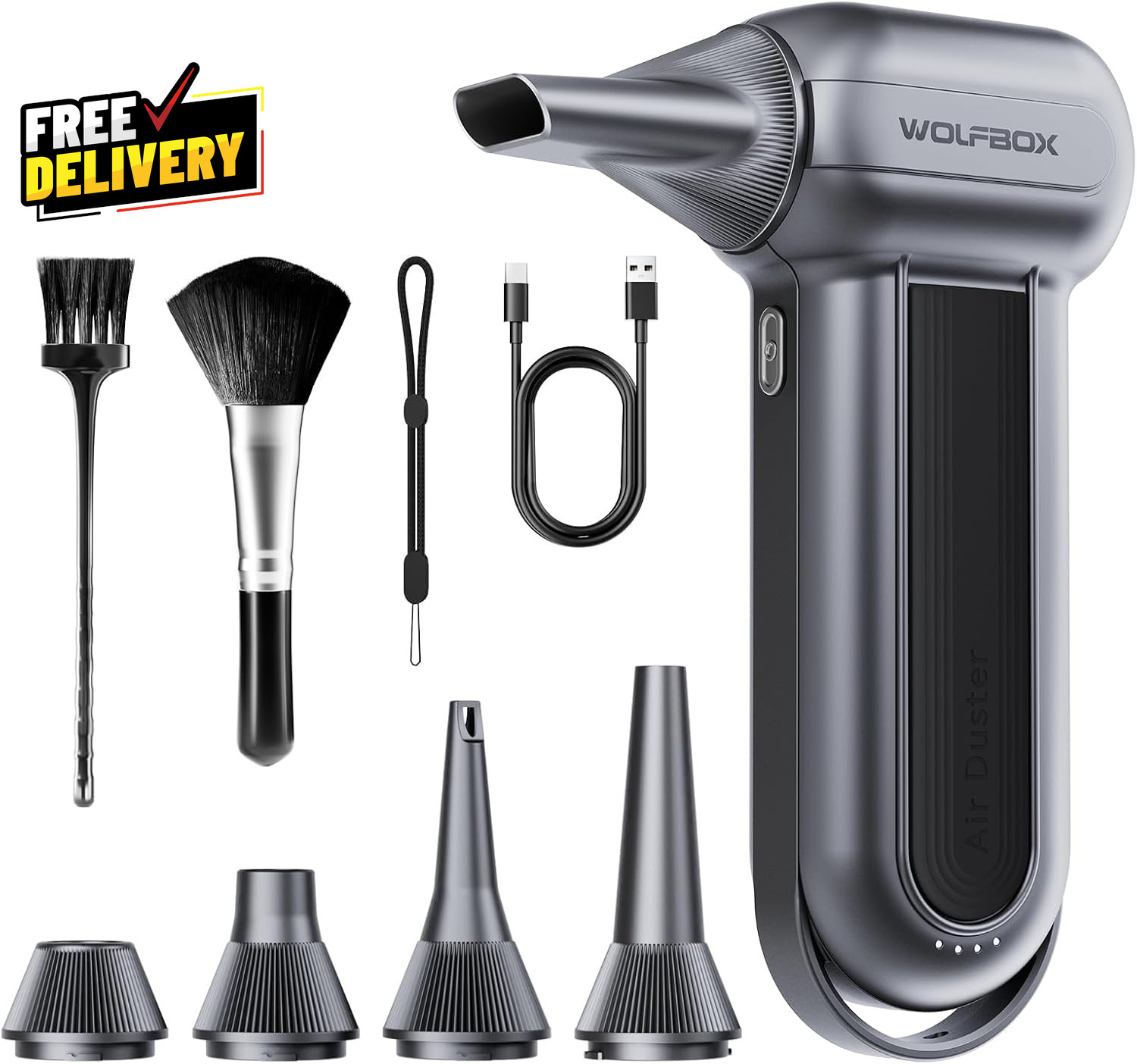 MF100 Electric Air Duster 150,000RPM Cordless Rechargeable Blower 3-Gear