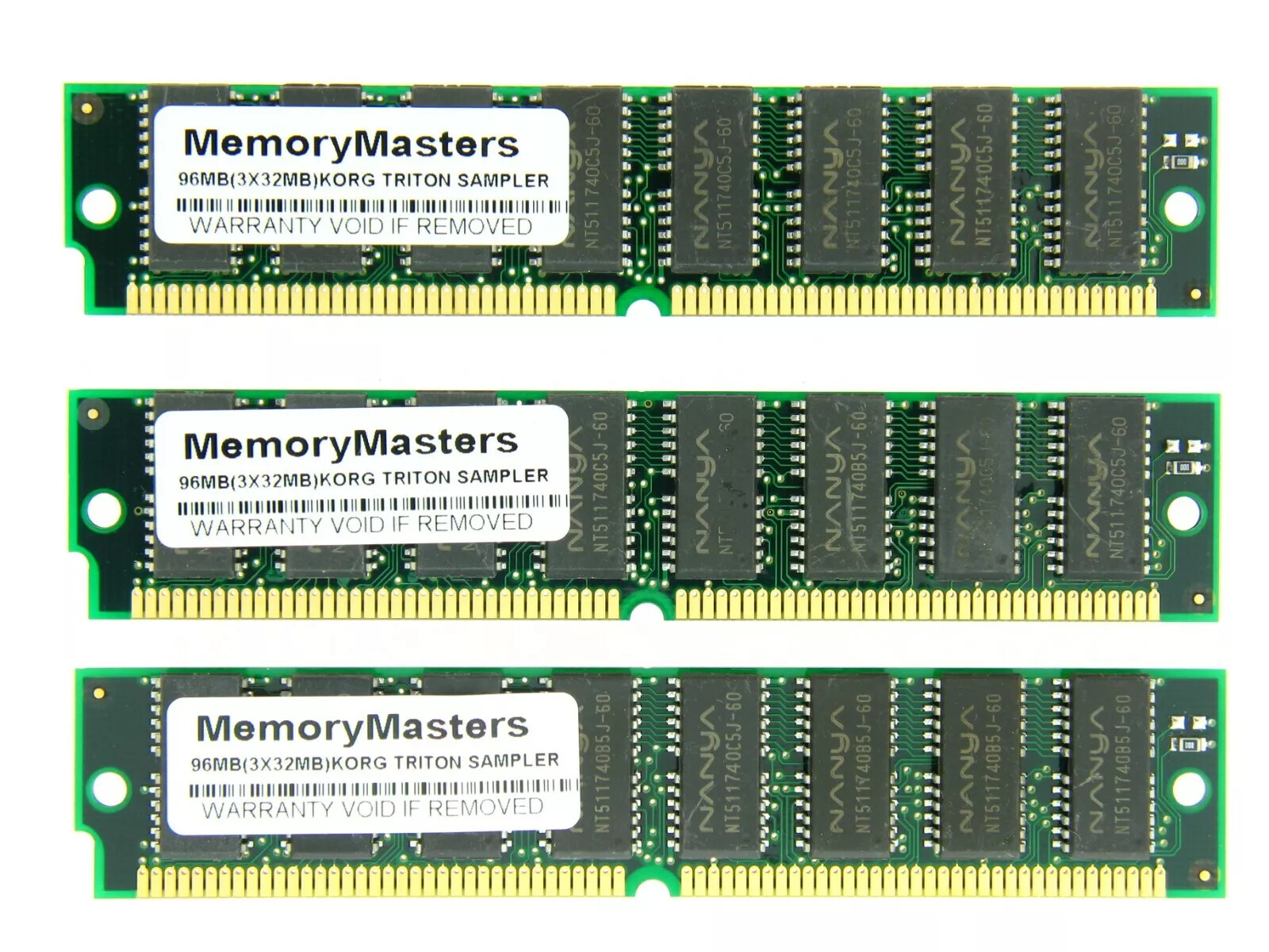 GOLD 96MB 3x 32MB Memory Kit Korg Triton Extreme SAMPLER Lot of 10