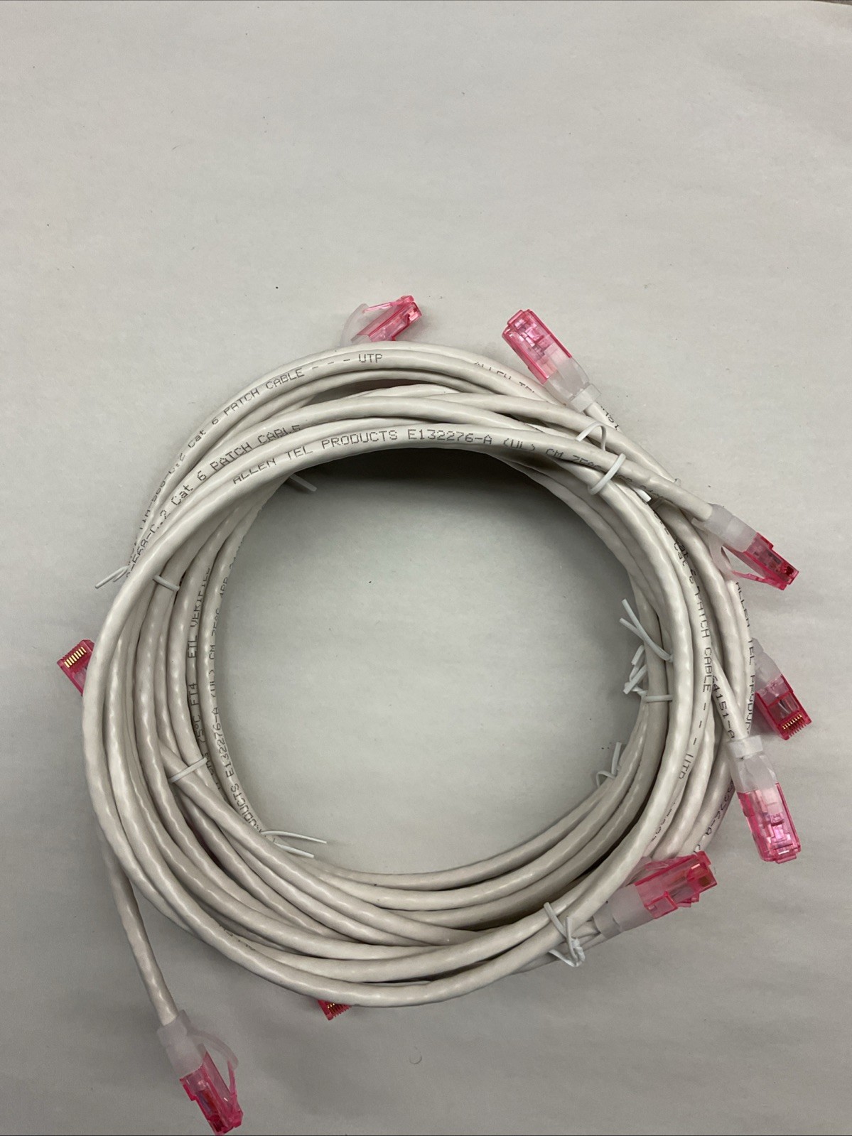 Allen Tel Modular Category 6 Patch Cord 5ft CAT6 White NEW MISSING PACKING
