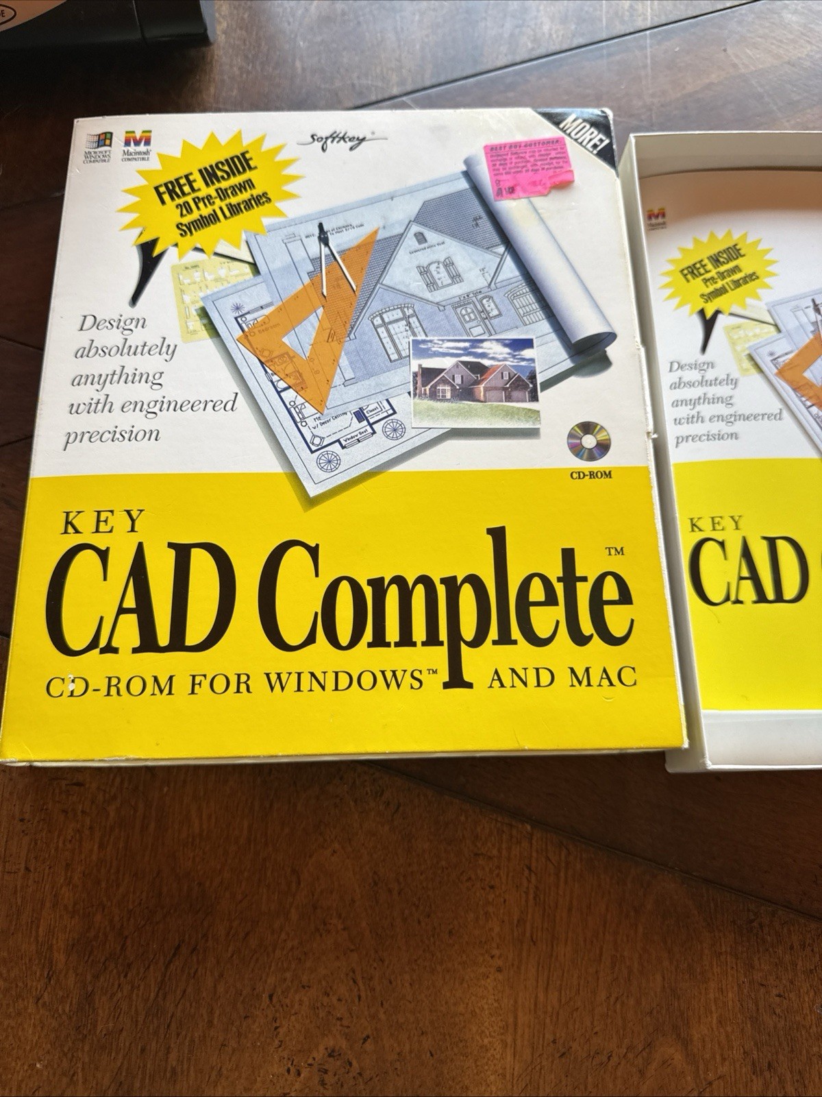 Key CAD Complete CD-Rom Software by SoftKey for Windows 95/3.1 & MAC 1994