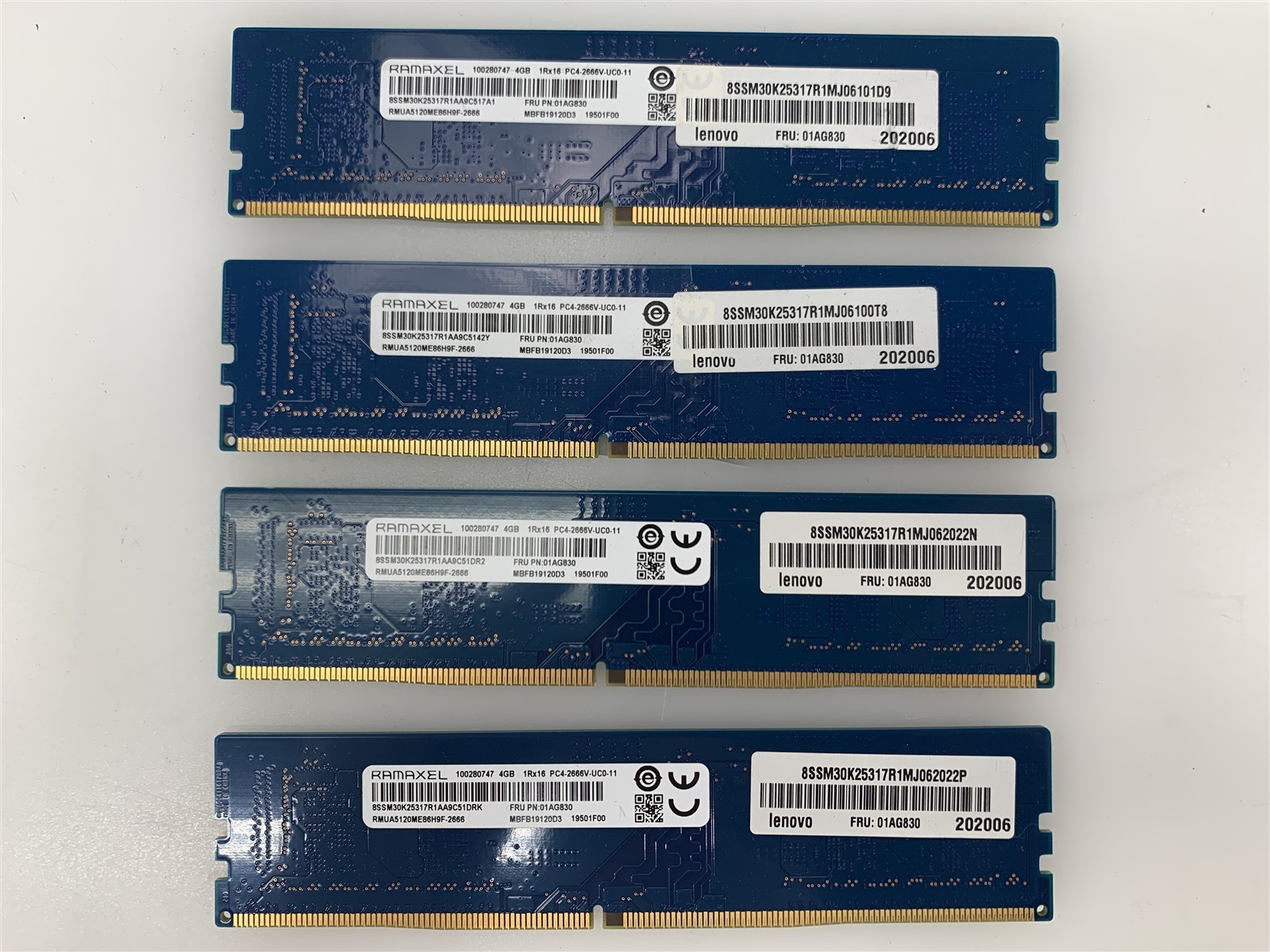 Ramaxel 16GB (4x4GB) PC4-2666V-UC0-11 RMUA5120ME86H9F Desktop RAM