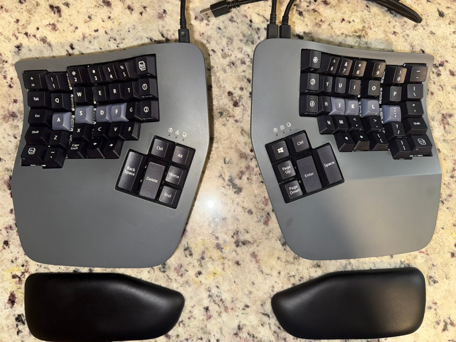 Kinesis Advantage360 SmartSet USB (KB360-GBR) w/ Palm Pads - Lightly Used