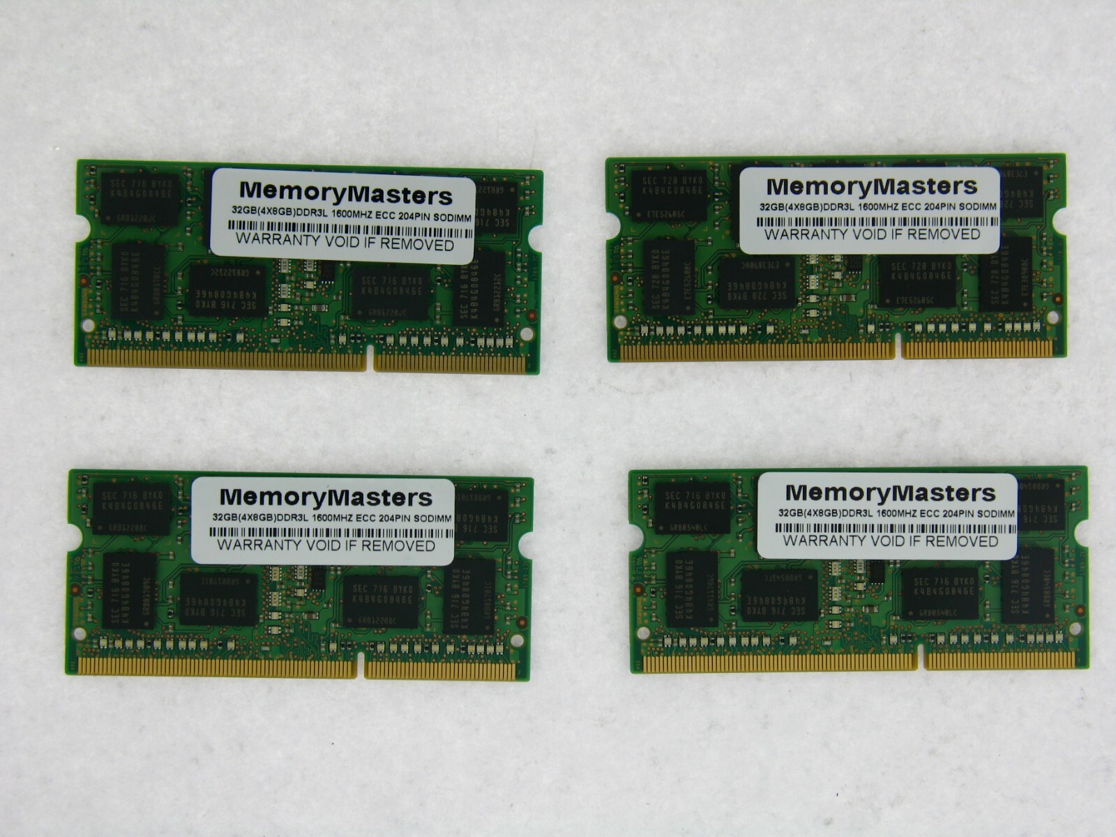 32GB 4X8GB DDR3L 1600MHz 1.35v ECC 204 pin SODIMM For Supermicro A1SAi-2750F