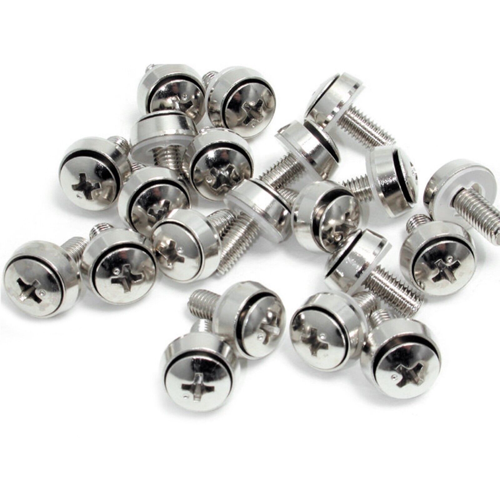  100 Pk M6 Rack Mount Screws with washers for Server Cabinet 