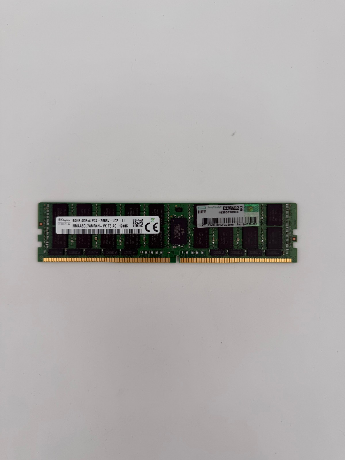 HPE 64GB QUAD RANK X4 DDR4-2666 815101-B21 840759-091 850882-001 840759-691