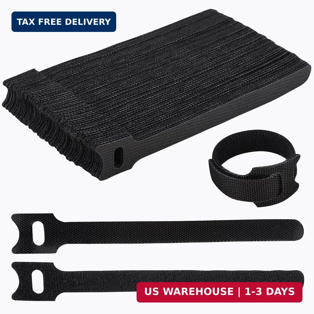 Nettbe 60 PCS 6 Inches Reusable Cable Ties, Adjustable Cord Straps Wire Organize