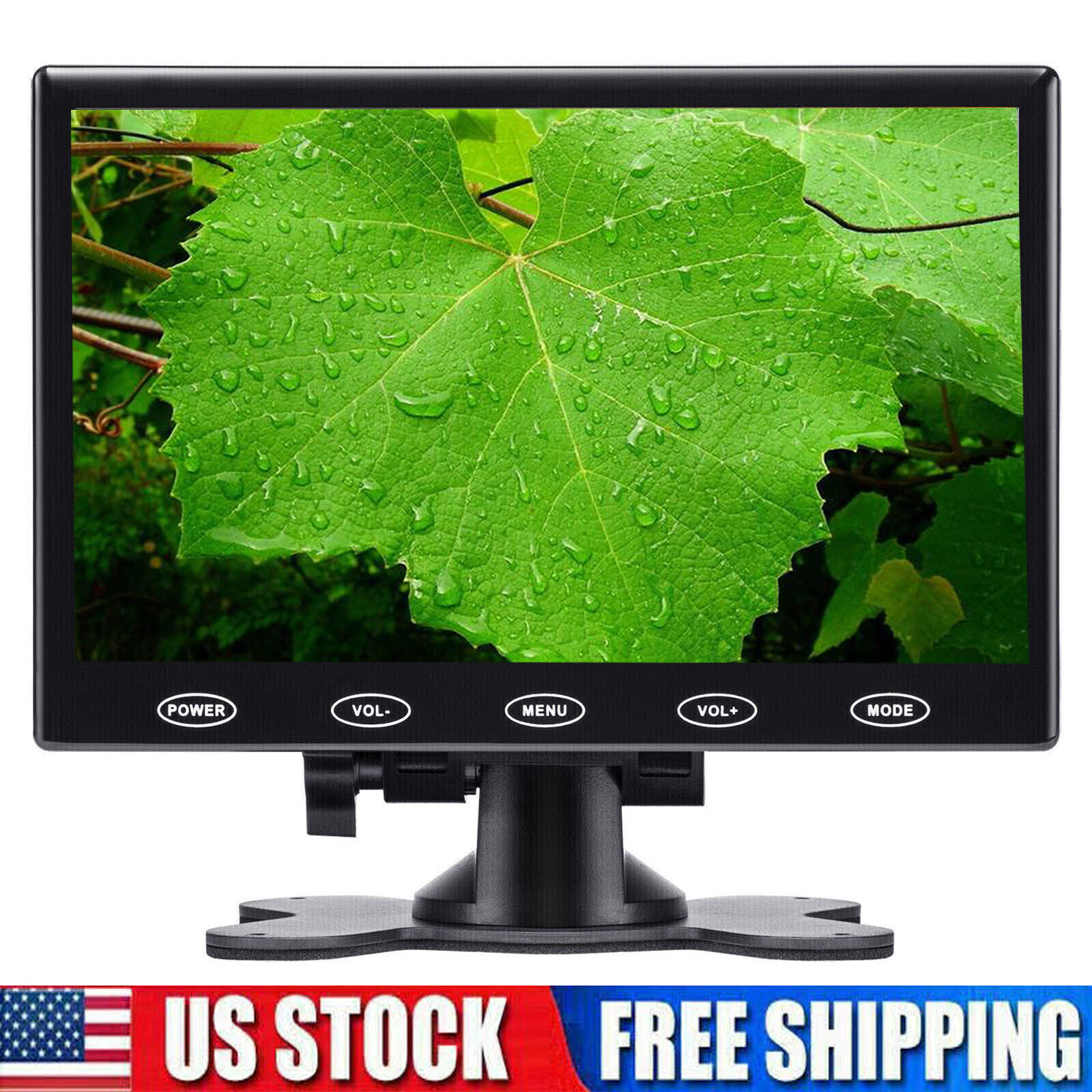 7" Portable Monitor LCD Screen AV VGA HDMI Speaker for PC Car Camera CCTV PS4