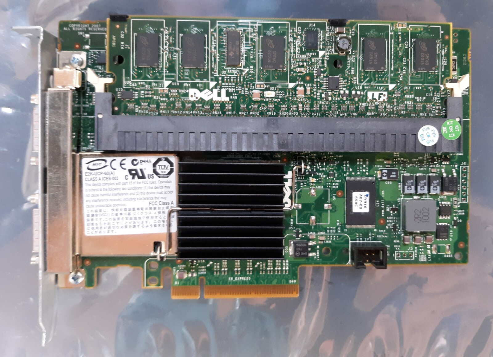 Dell PERC 0J155F PCIe UCP 60 6/E SAS RAID Controller w/ Battery