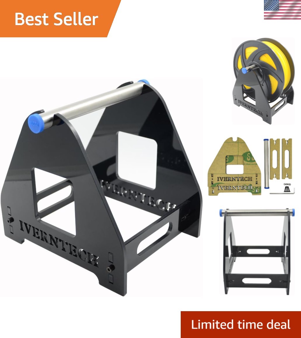 1 Pcs 3D Printer Filament Spool Holder Black Acrylic Storage Rack