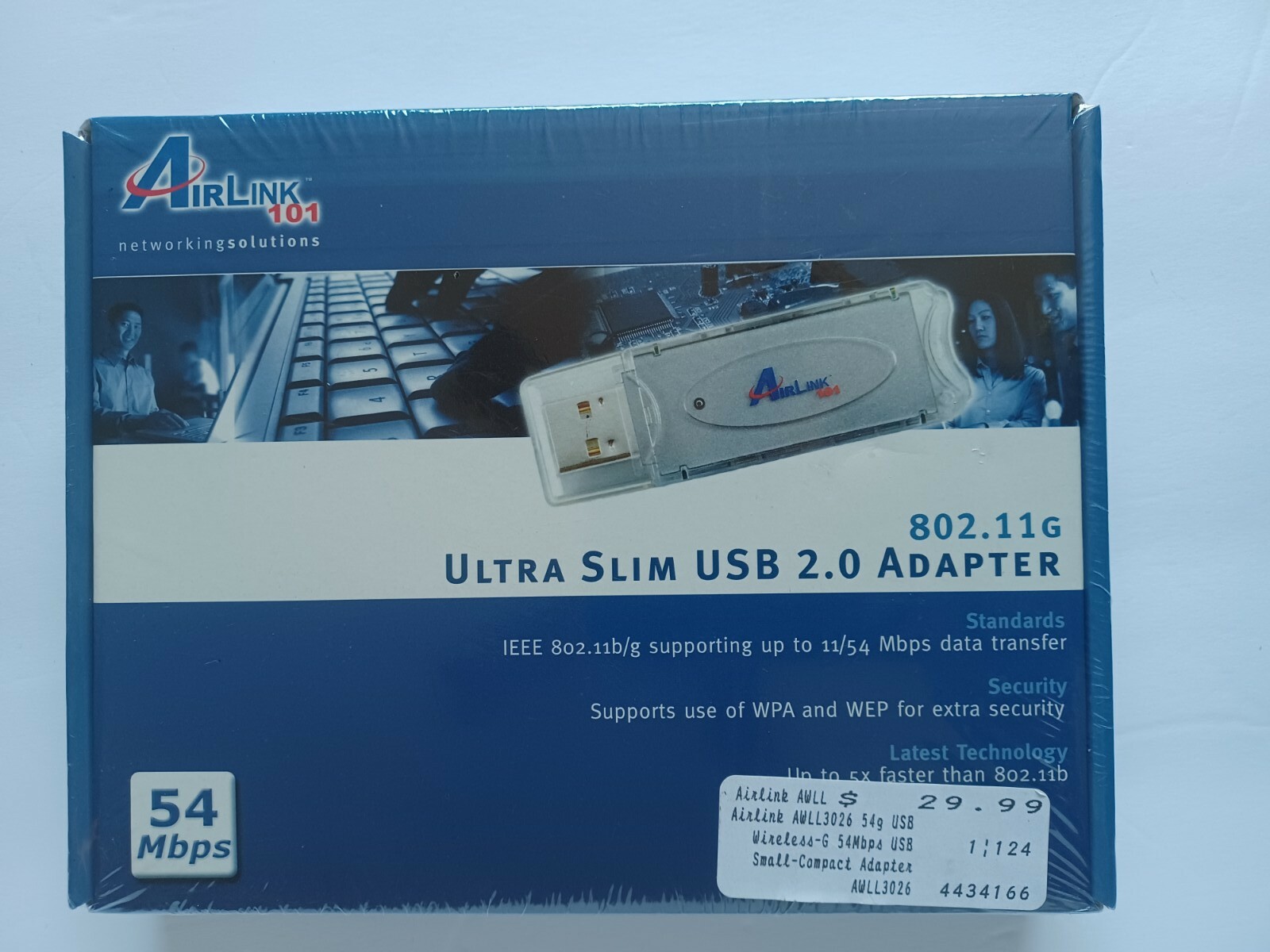 AirLink 101 AWLL3026 Ultra Slim USB 2.0 Wireless Adapter  802.11G / 54 Mbps