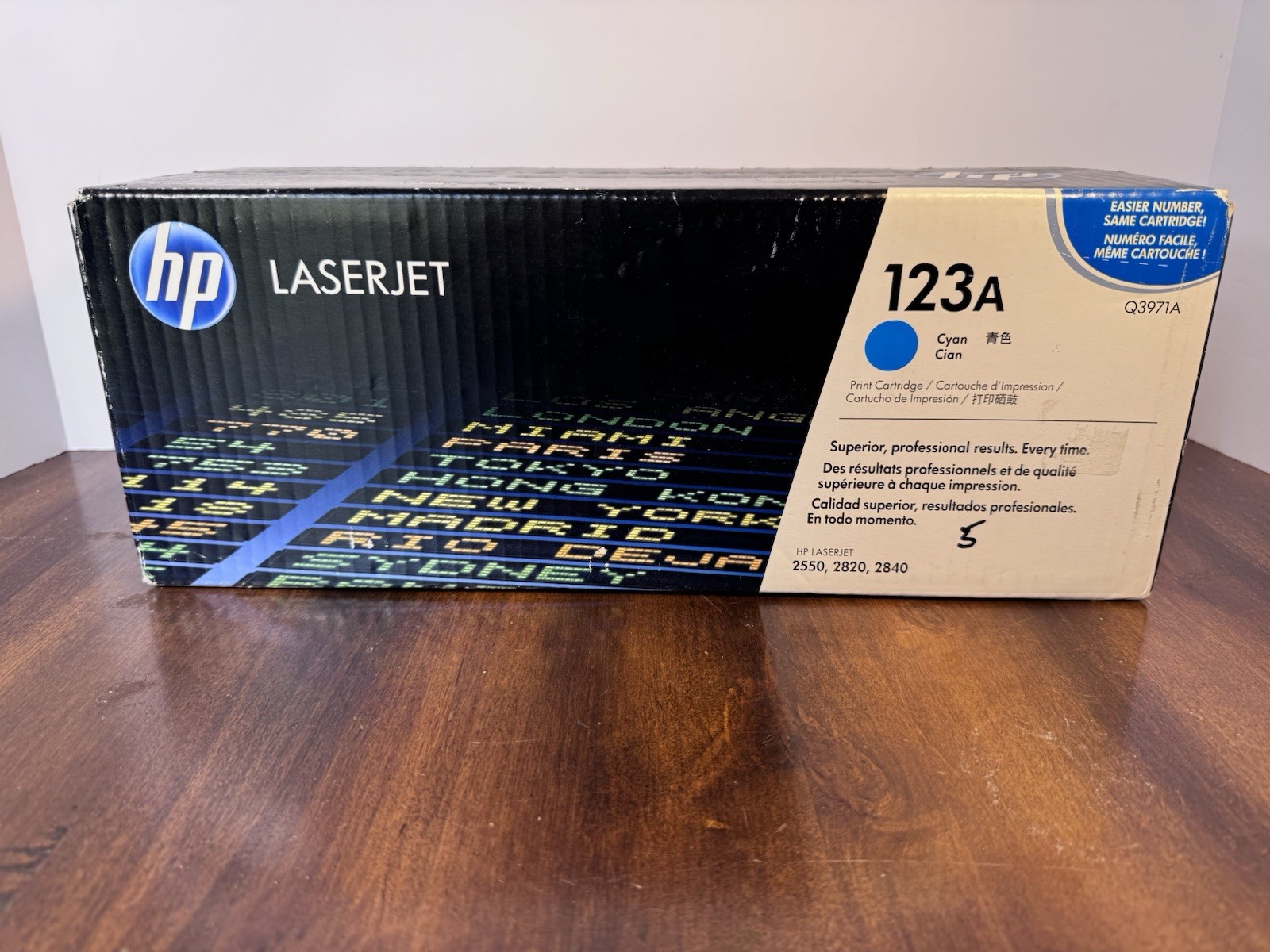 NEW SEALED Genuine HP 123A Cyan Original LaserJet Toner Open Box 2013