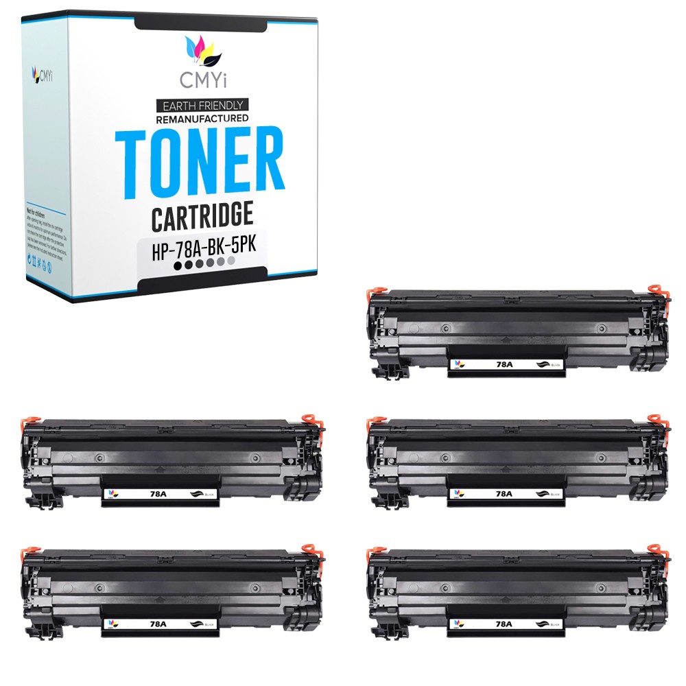 5PK CMYi Replacement 78A Toner Cartridges for HP LaserJet Pro M1536dnf M1537dnf