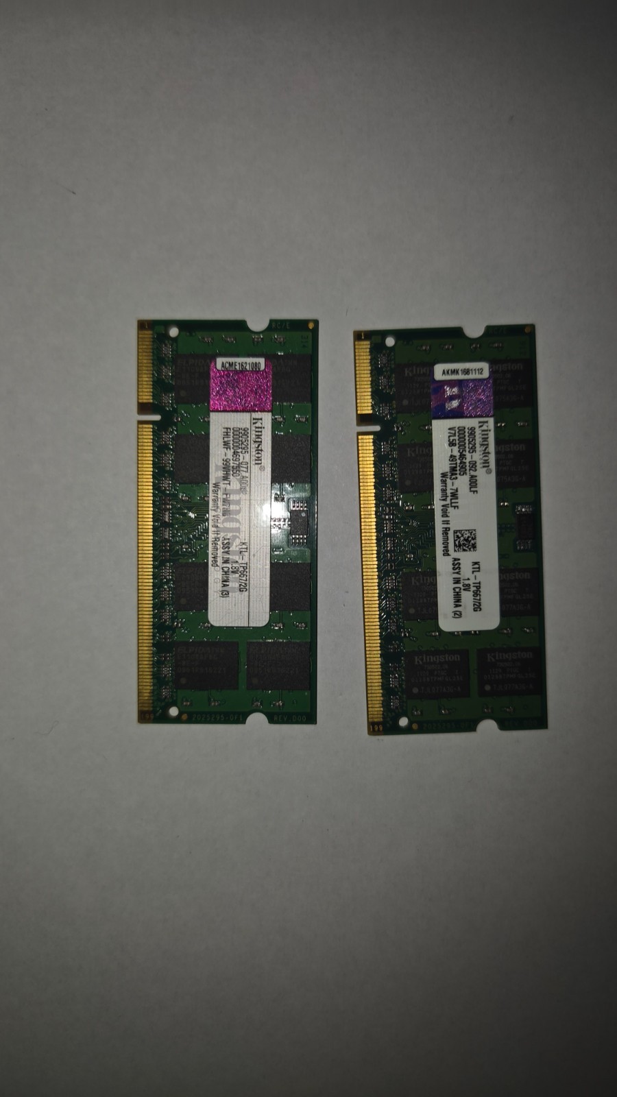 Kingston 4GB 2x2GB DDR2-667 PC2-5300 SO-DIMM RAM KTL-TP667/2G Working