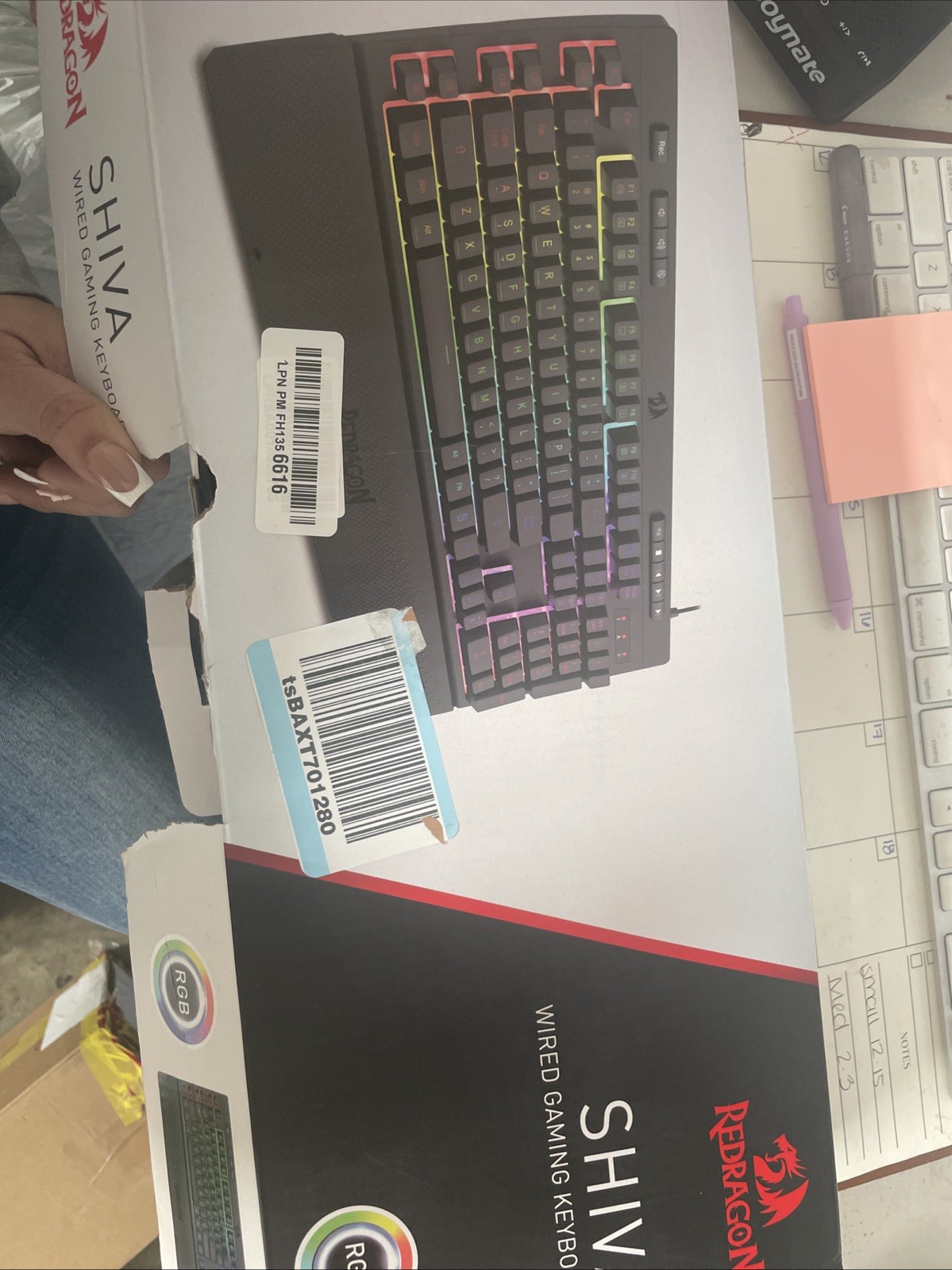 K515 Shiva Wired RGB Membrane Gaming Keyboard, 98 Keys Mechanical-Feel Keyboard