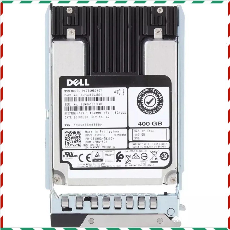 New 05VHHG 5VHHG Dell 400GB 12Gbps WI 2.5" SAS PX05SMB040Y SSD 14G KIT